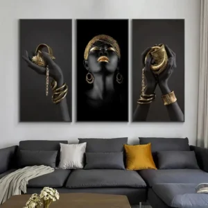 Décoration africaine avec portrait féminin