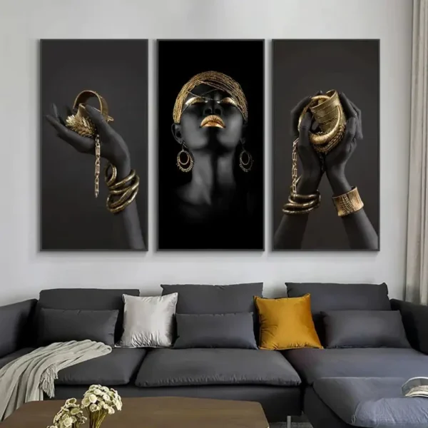 Décoration africaine avec portrait féminin