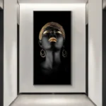 Tableau décoratif femme africaine en portrait