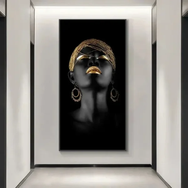 Tableau décoratif femme africaine en portrait
