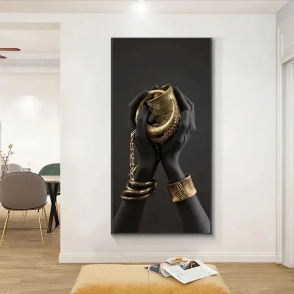Portrait stylisé de femme africaine pour intérieur