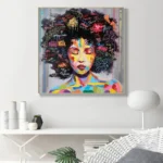 Œuvre d'art inspirée de la culture africaine vibrante
