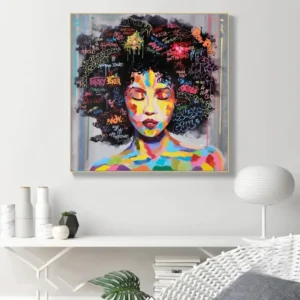 Œuvre d'art inspirée de la culture africaine vibrante