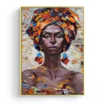 Tête africaine décorative, œuvre culturelle