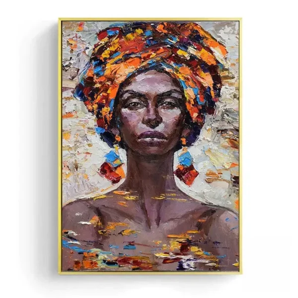 Tête africaine décorative, œuvre culturelle