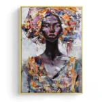 Décoration unique : tête africaine à accrocher