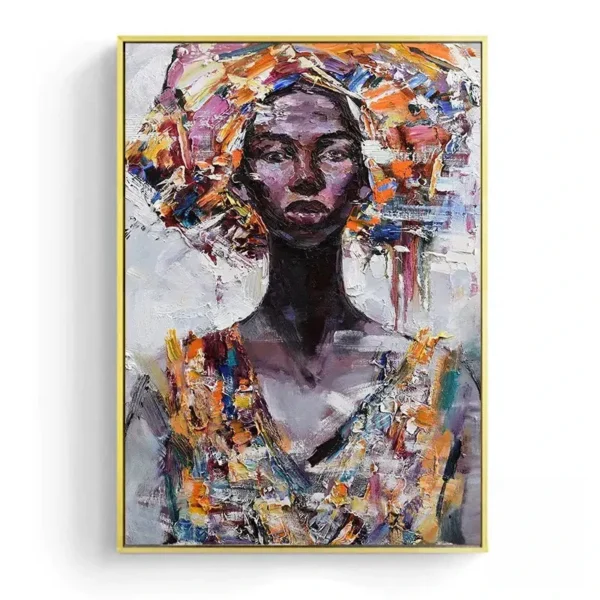 Décoration unique : tête africaine à accrocher