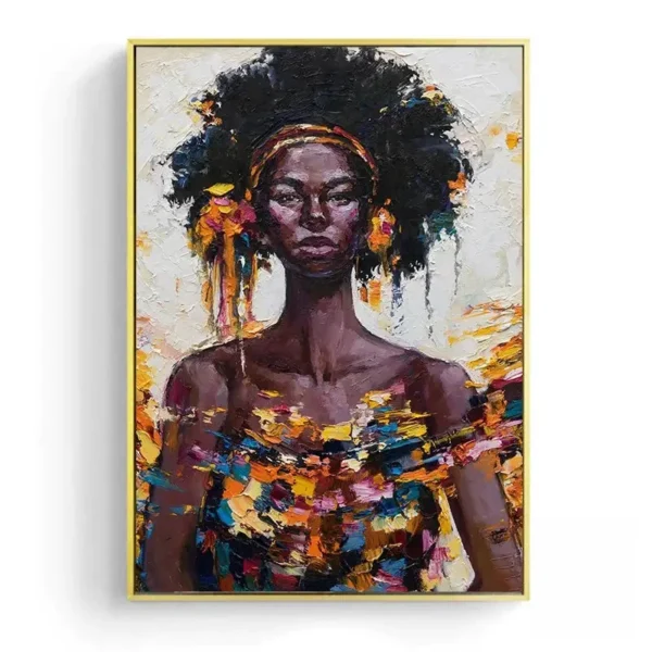 Tableau d'inspiration africaine pour ambiance chaleureuse