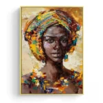 Image d'une tête africaine avec motifs ethniques