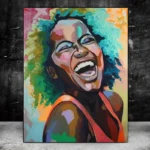 Tableau Visage Africain, art mural unique