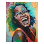 Art africain, portrait stylisé à accrocher au mur