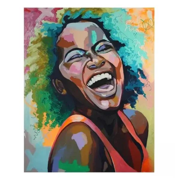 Art africain, portrait stylisé à accrocher au mur