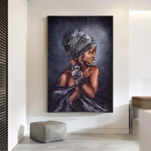 Tableau mural représentant la culture africaine vibrante