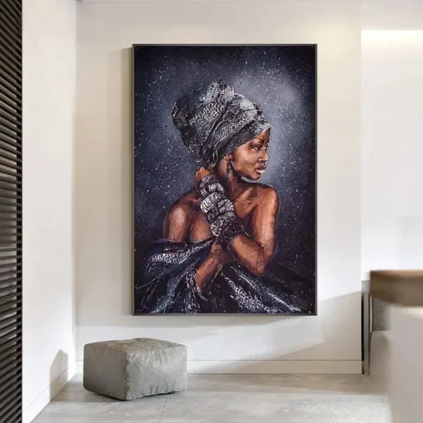 Tableau mural représentant la culture africaine vibrante