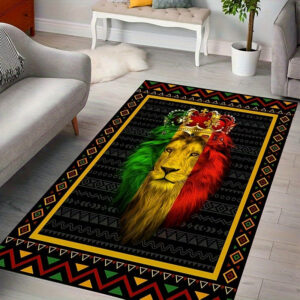 Tapis africain avec motif de lion, décoration inspirante et originale