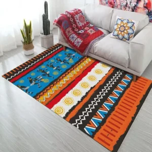 Tapis Africain pour salon, motifs traditionnels et colorés