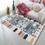 Tapis salon avec inspiration africaine, style unique