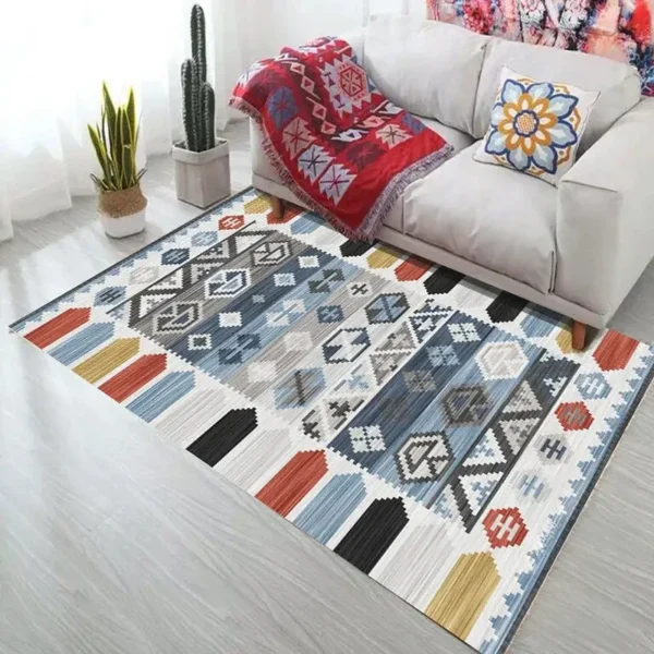 Tapis salon avec inspiration africaine, style unique