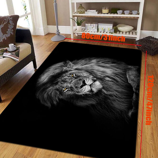Tapis de salon avec motif de lion africain