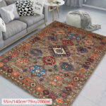 Tapis ancien africain traditionnel en motifs uniques