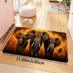 Tapis de cuisine avec design éléphant africain