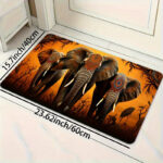 Tapis motif éléphant, décoration authentique pour cuisine