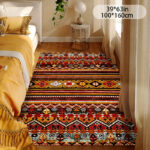 Tapis africain ethnique aux motifs colorés