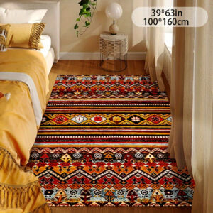 Tapis africain ethnique aux motifs colorés