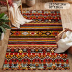 Tapis ethnique aux inspirations culturelles africaines