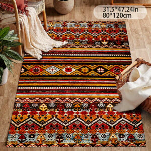 Tapis ethnique aux inspirations culturelles africaines