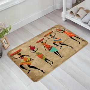 Tapis africain à motif traditionnel inspiré de l'art africain