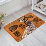 Tapis Africain motif orange élégant et moderne