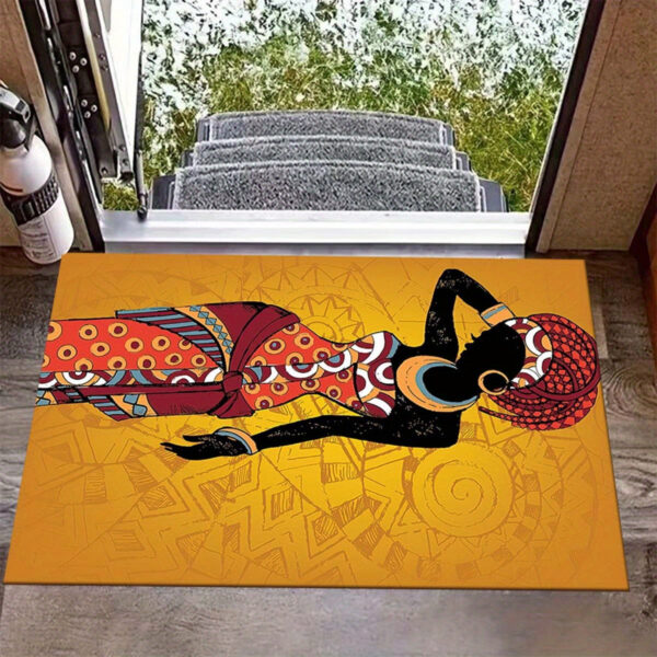 tapis-motif-femme-africaine-1 Tapis motif femme africaine en déco inspirée d'Afrique
