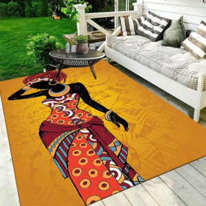 Tapis ethnic chic mettant en avant la beauté africaine