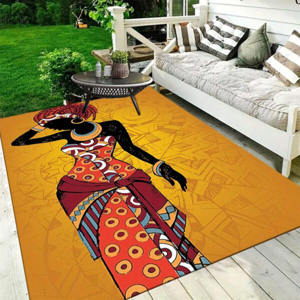 Tapis ethnic chic mettant en avant la beauté africaine