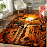 Tapis Africain Motif Village