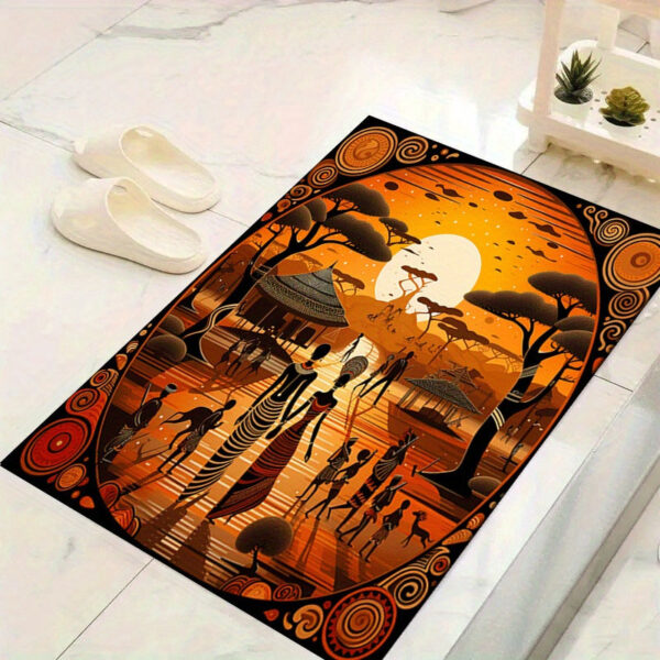 Tapis décoratif inspiré de l'art africain