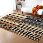 Tapis salon avec motifs tribaux traditionnels