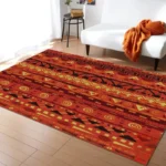 Tapis salon original inspiré par l'art africain