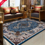 Tapis de style africain aux nuances de bleu