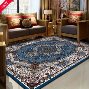 Tapis de style africain aux nuances de bleu