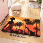 Tapis africain motif savane, ambiance chaleureuse