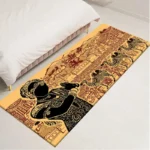 Tapis en fibres naturelles au design africain