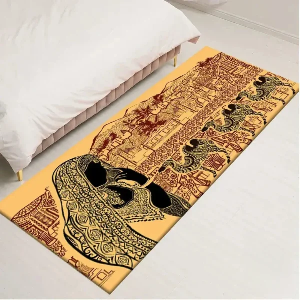 Tapis décoratif avec influences culturelles africaines