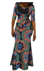 Robe femme avec motifs africains uniques