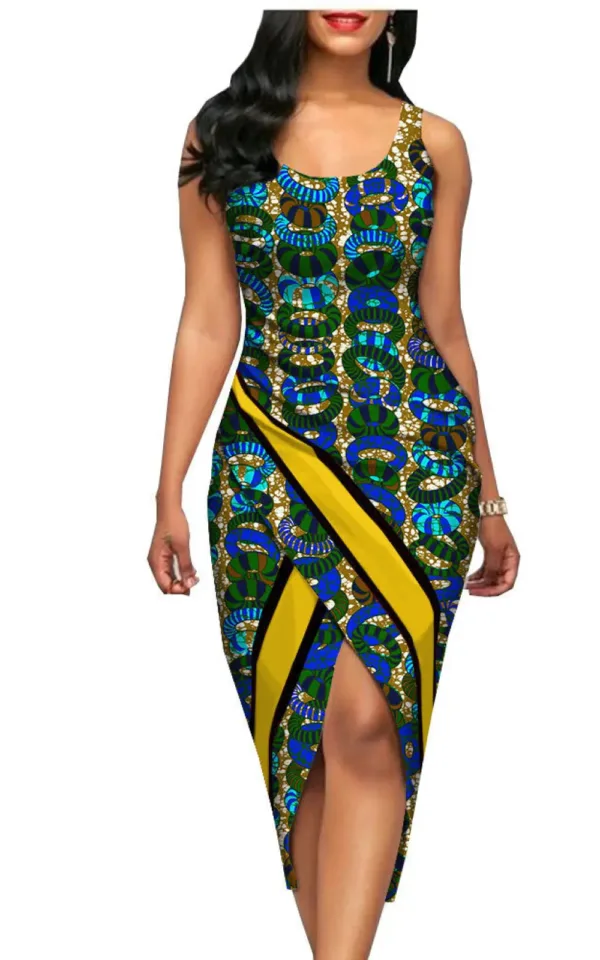 Robe sexy aux couleurs vives pour femme
