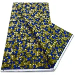 Tissu wax africain aux motifs ethniques colorés