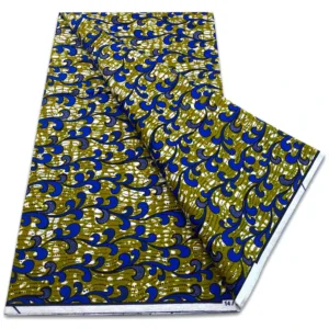 Tissu wax africain aux motifs ethniques colorés