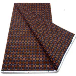 Tissu africain rouge foncé motif wax élégant et vibrant