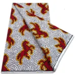 Tissu Wax Africain avec motif cheval coloré